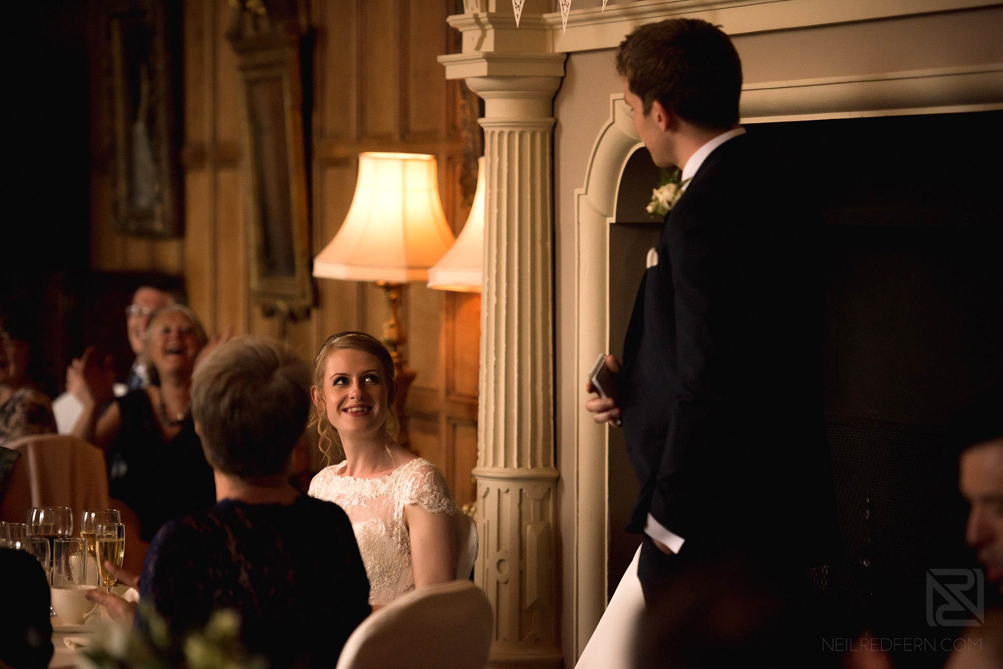 Arley Hall wedding photography 11 groom giving wedding speech