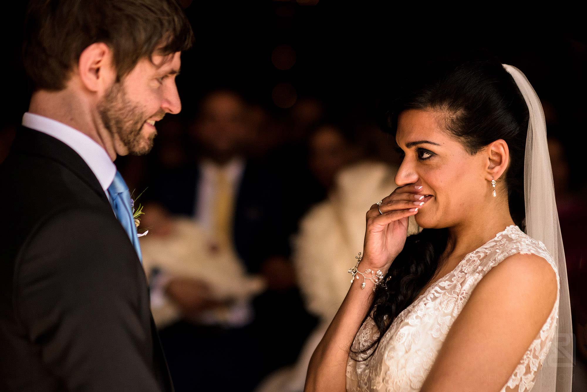 emotional moment during wedding ceremony