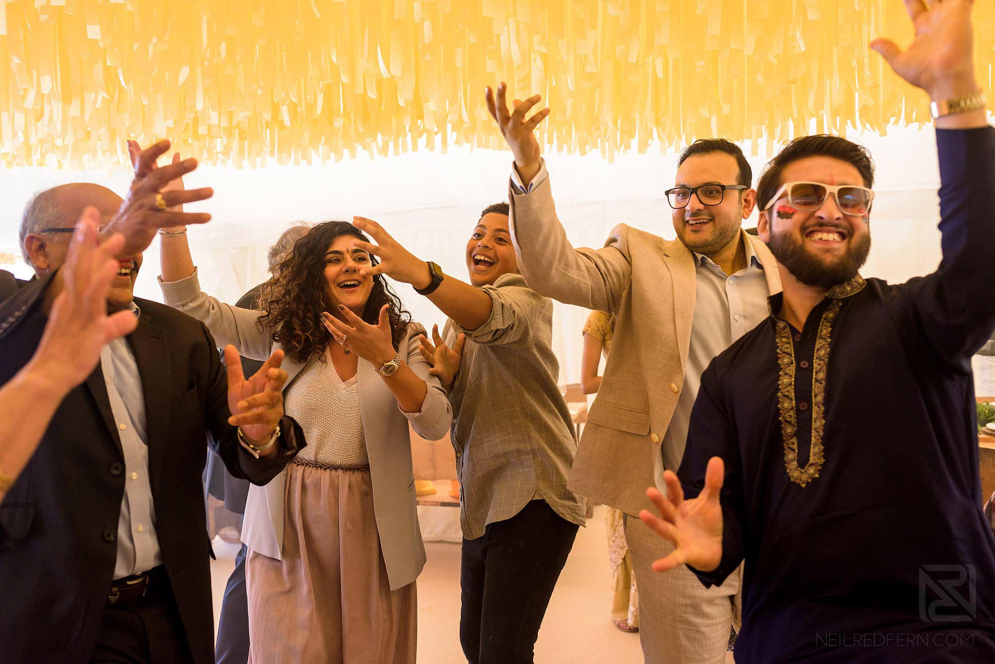 wedding guests at Haldi ceremony