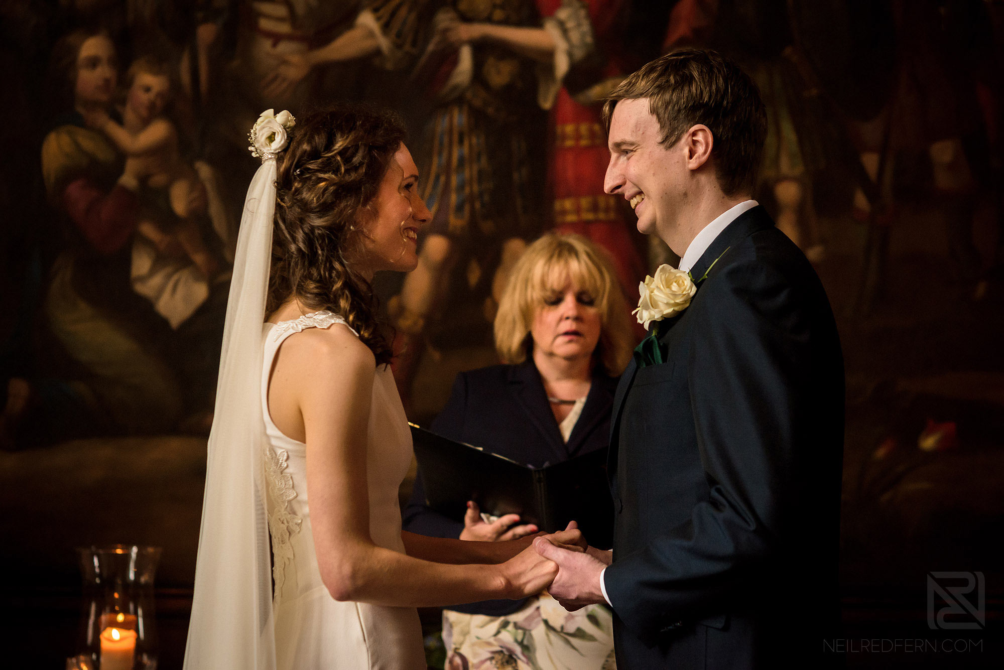 wedding ceremony at Adlington Hall