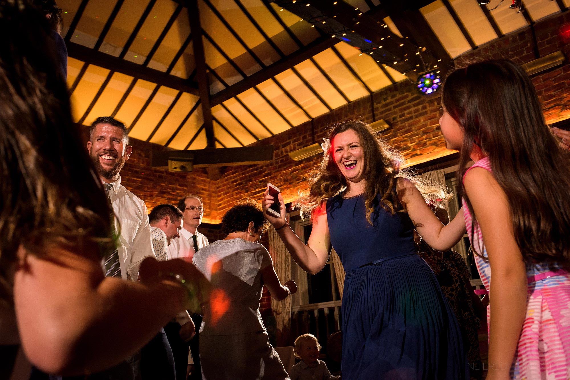crazy dancing at Adlington Hall wedding