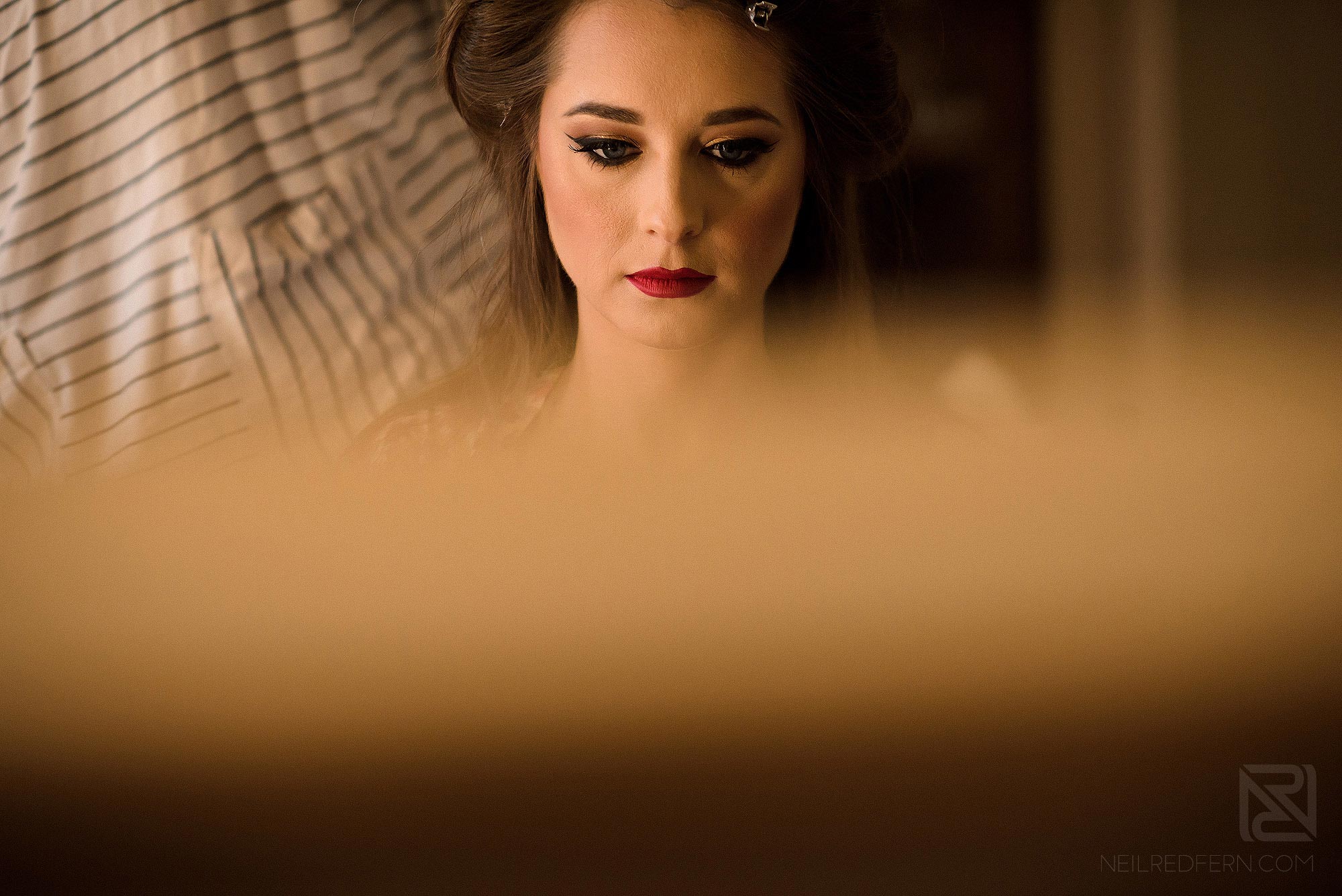 Indian bride getting ready