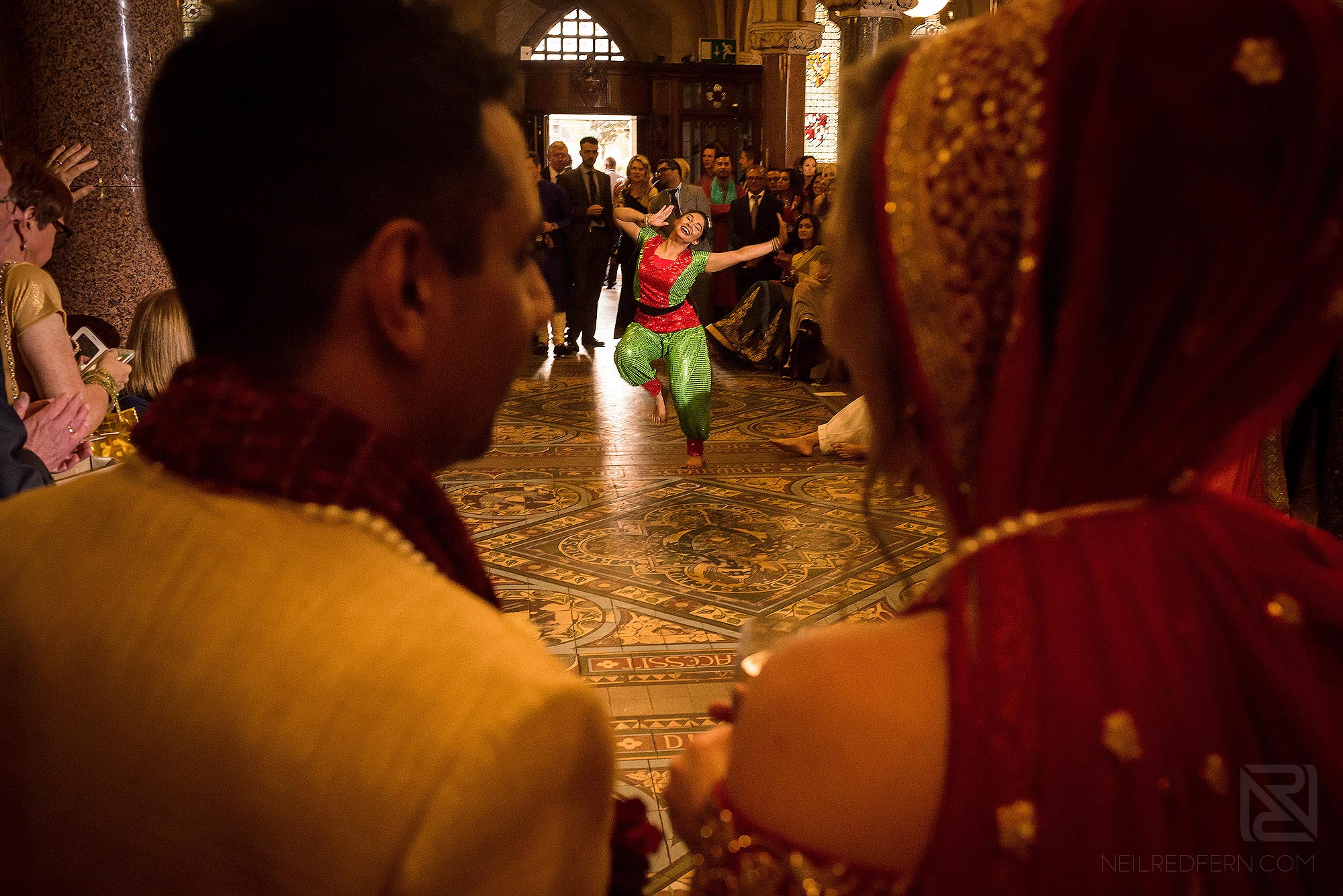 Bollywood dancing at Indian wedding
