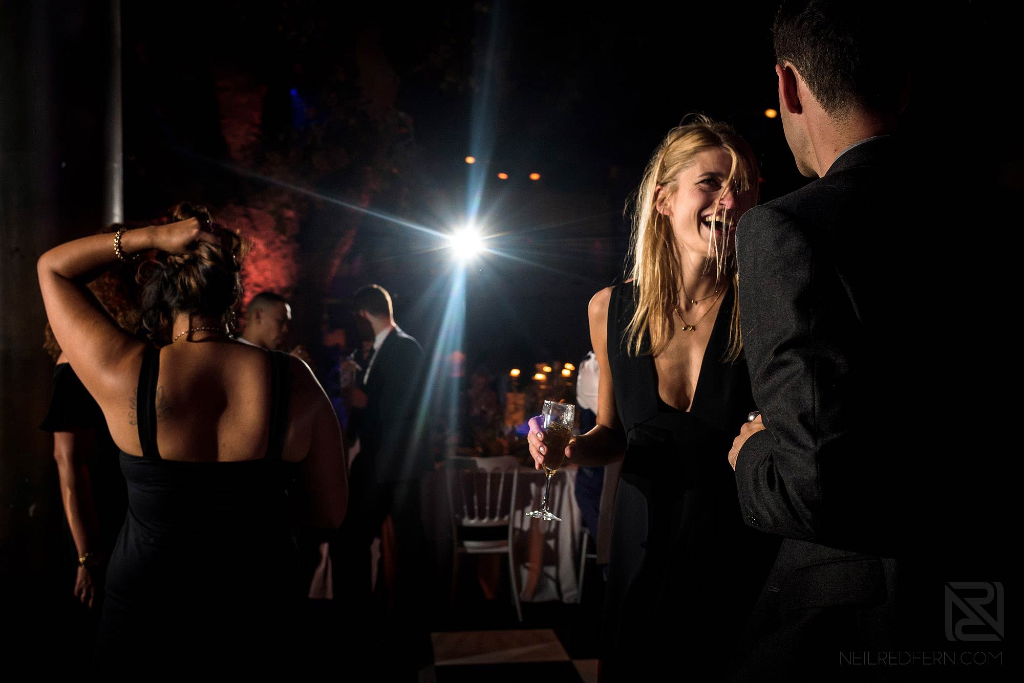 guests dancing at wedding reception