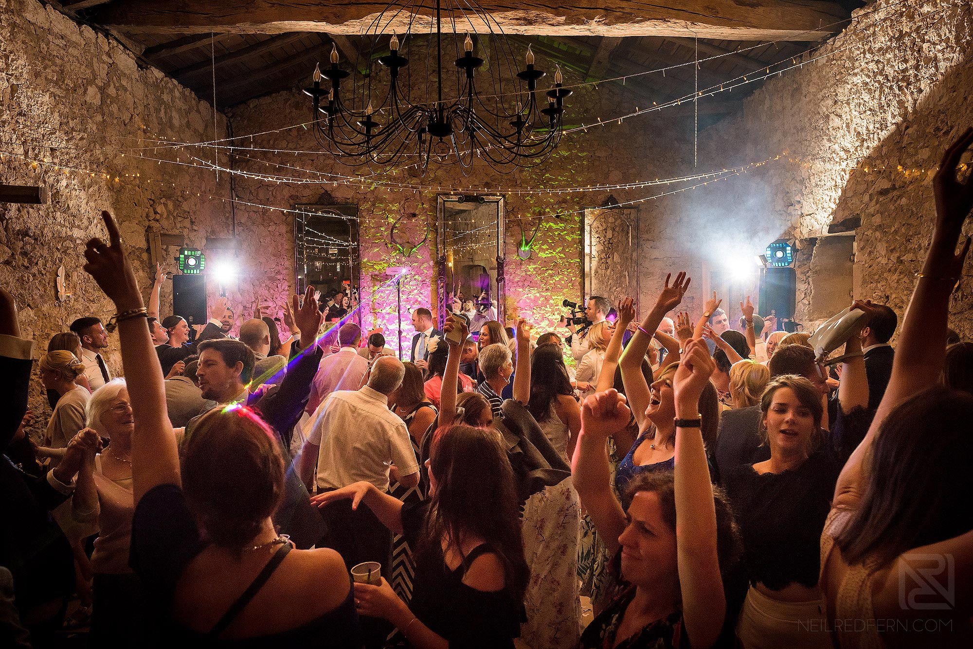 wedding reception party at Chateau Soulac