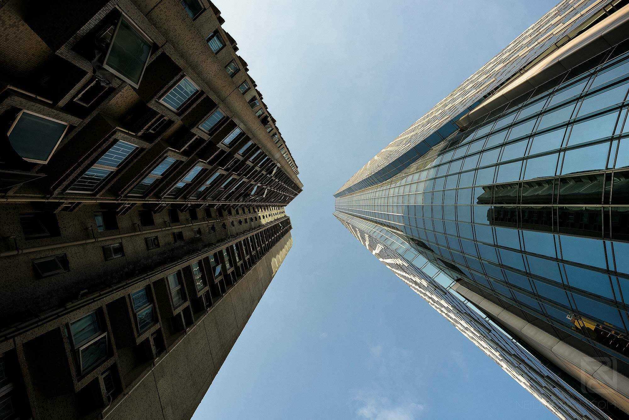 Hong Kong Travel Photography 15 Looking up at Hong Kong tall buildings