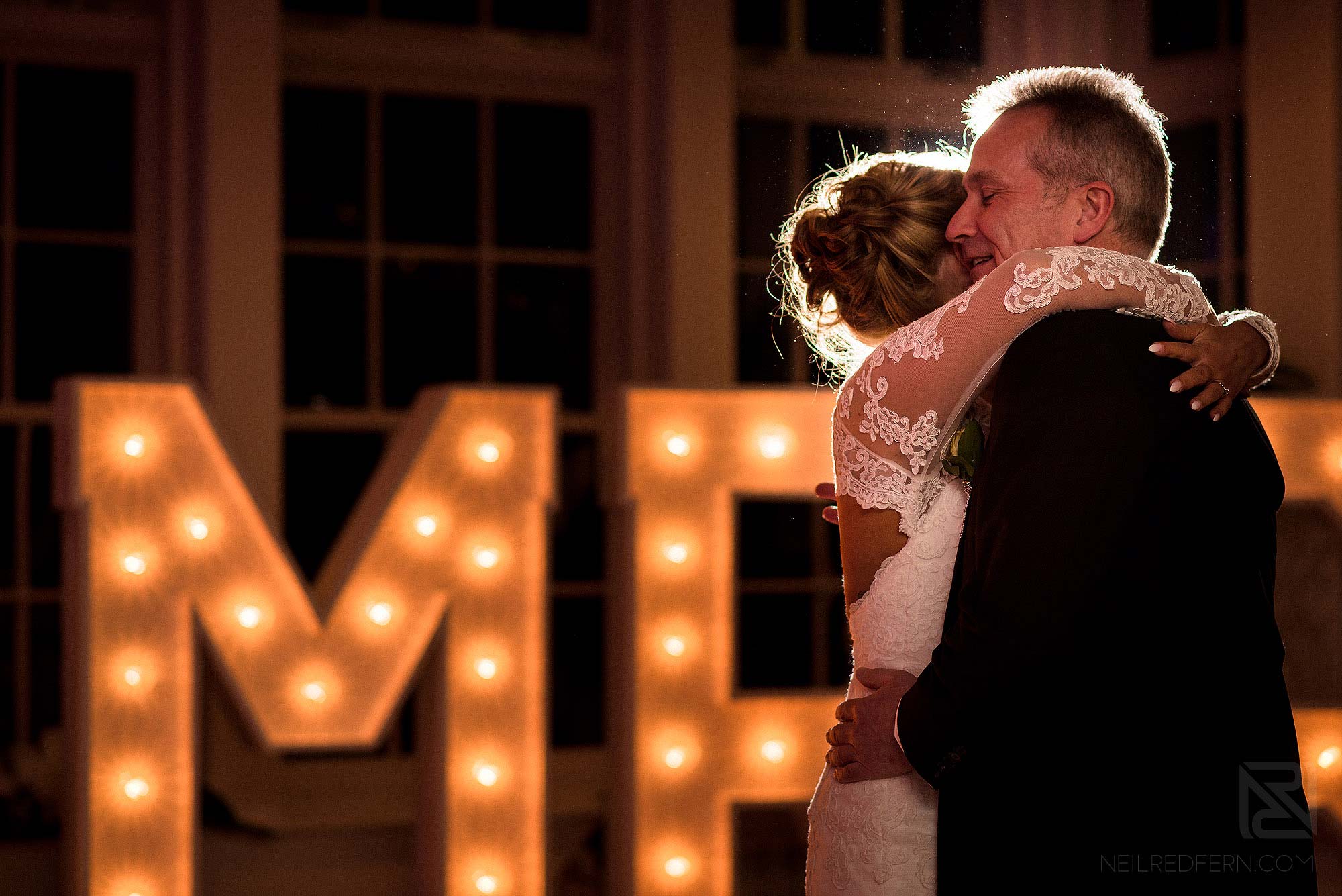 father and daughter dance at Mitton Hall