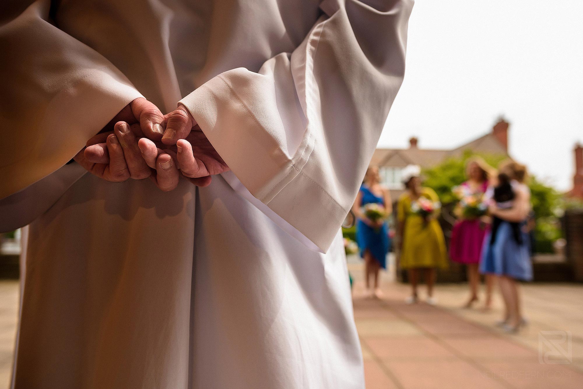 vicar waiting for bride to arrive at church