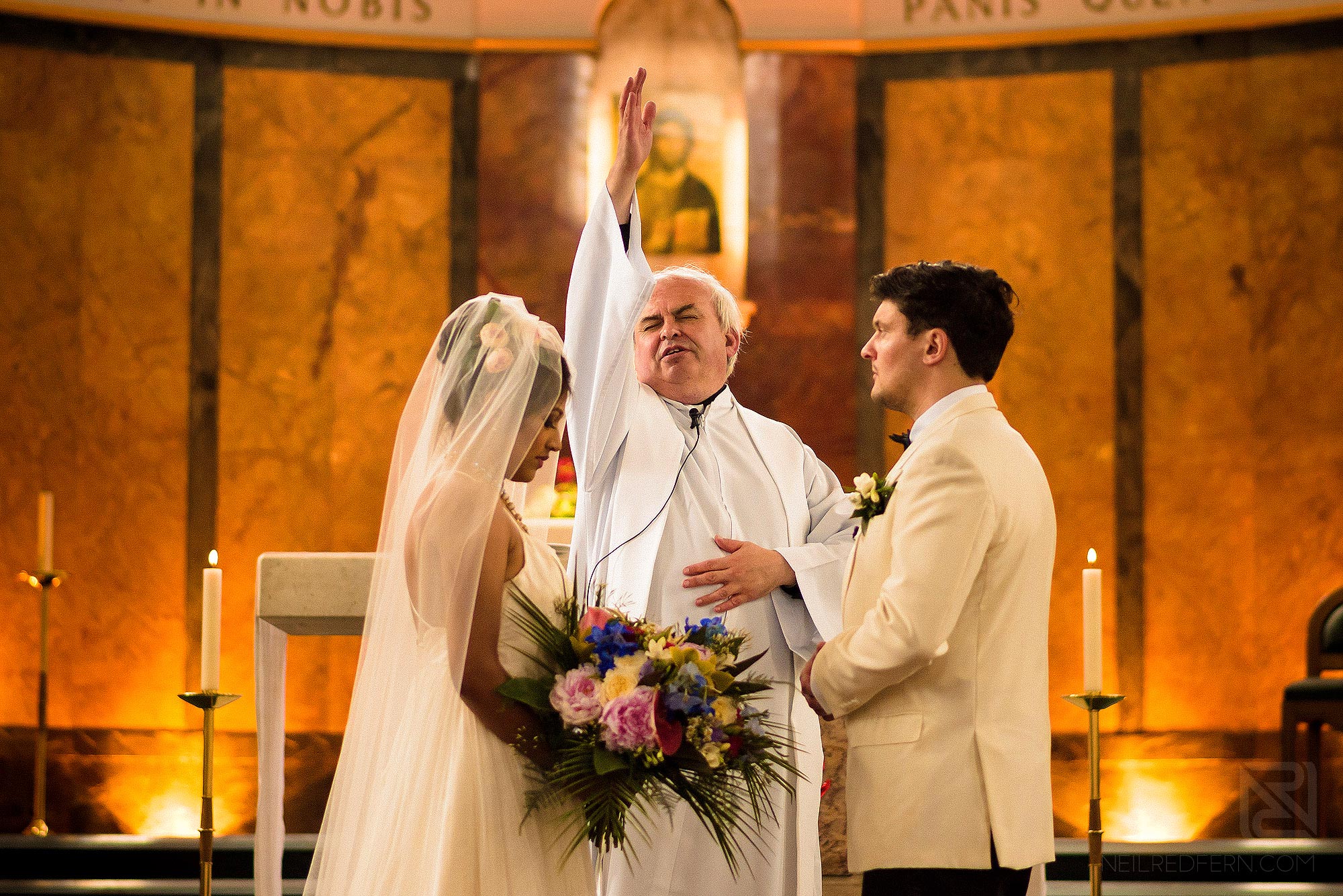 bride and groom exchanging wedding vows