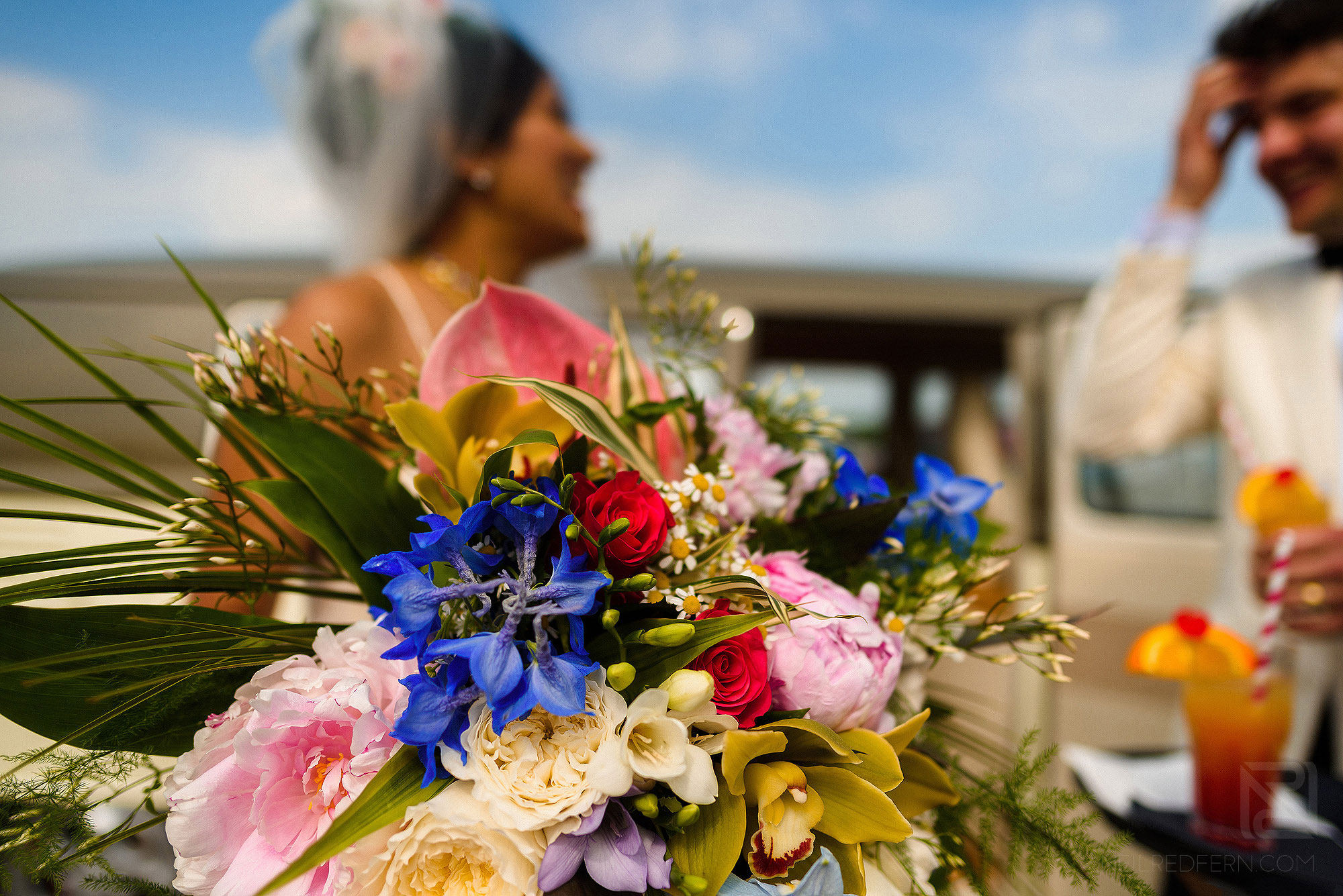 detail photograph of bride's bouquet
