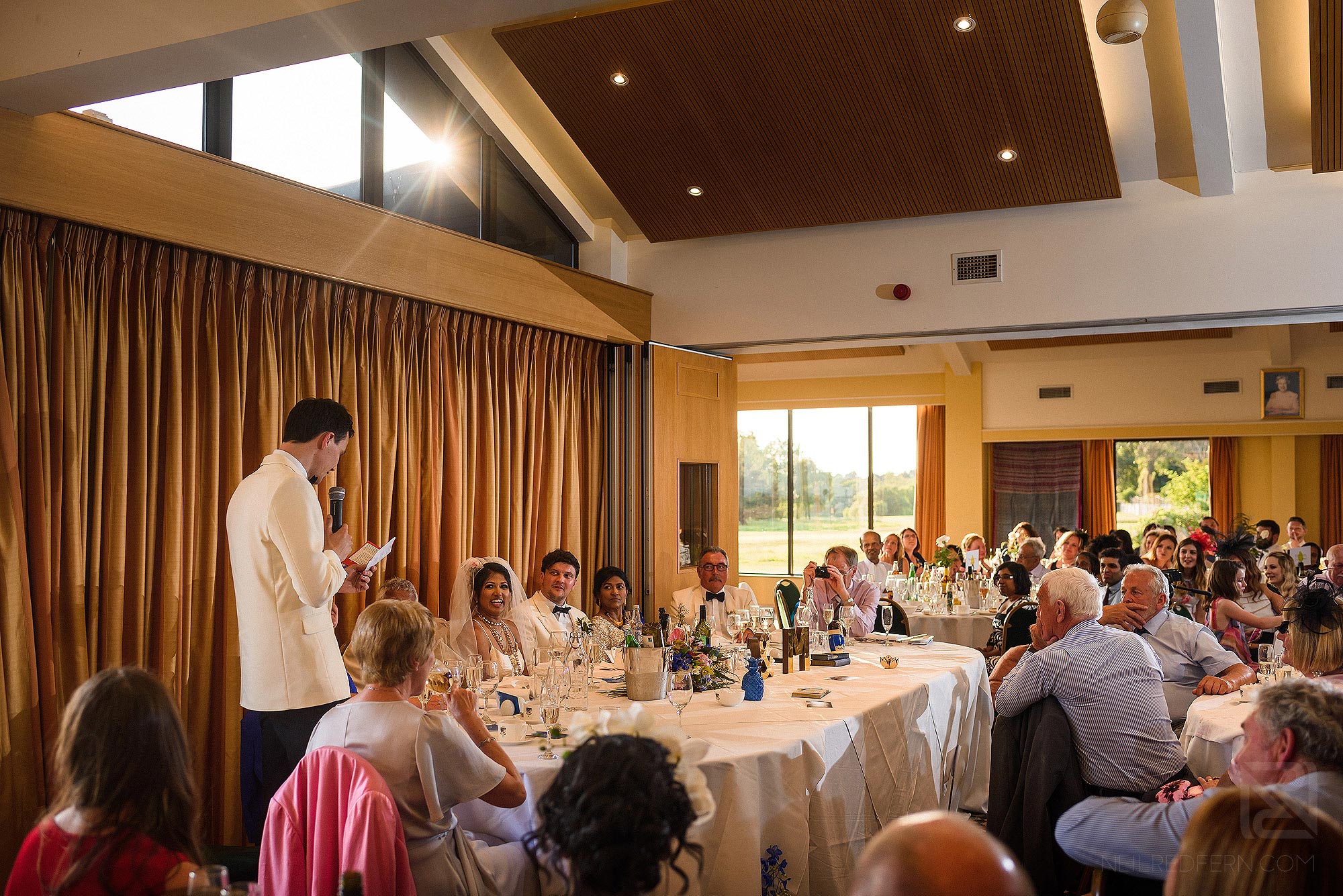 Best Man giving wedding speech