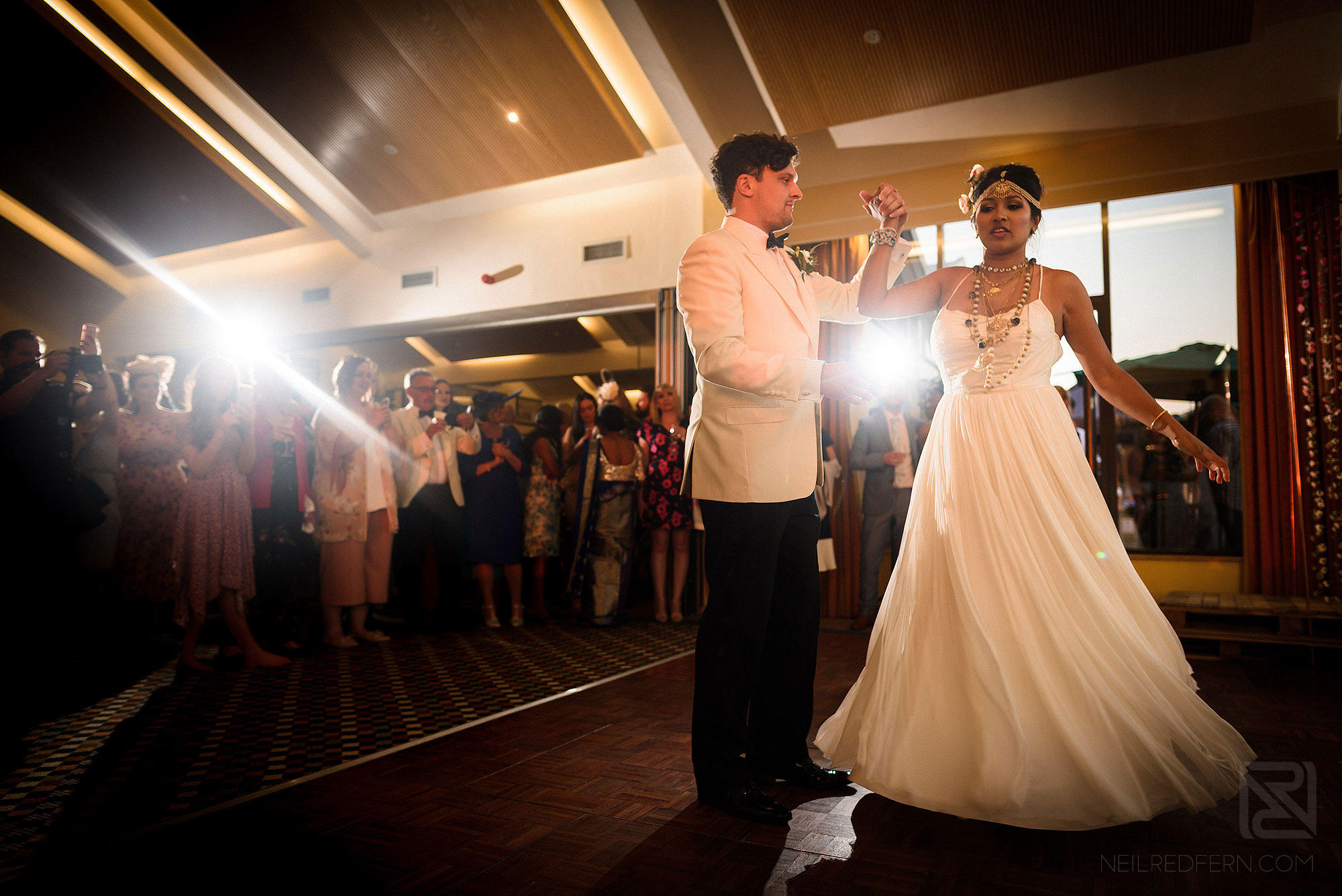 bride and groom first dance at Wirral wedding