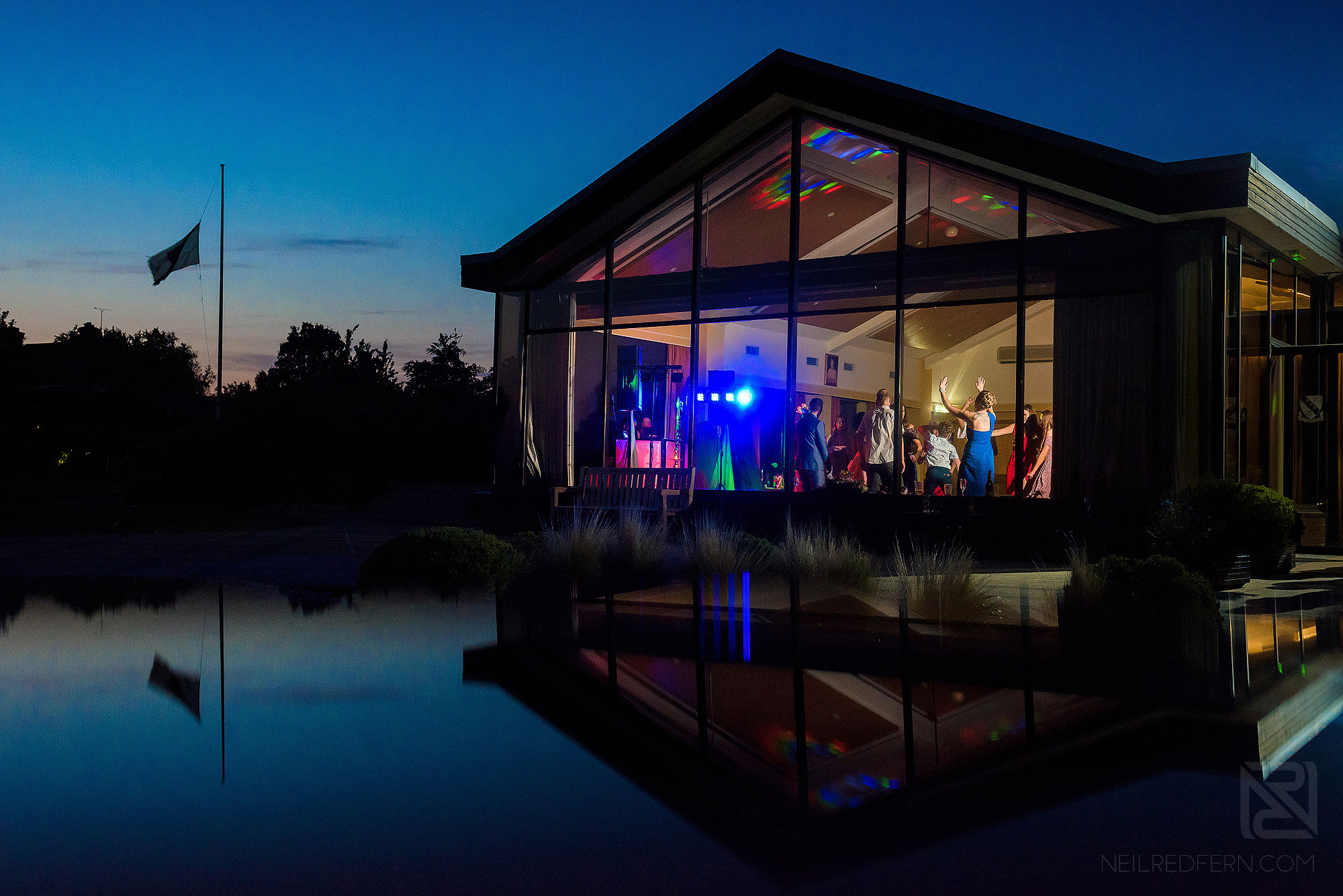 creative photograph of wedding reception