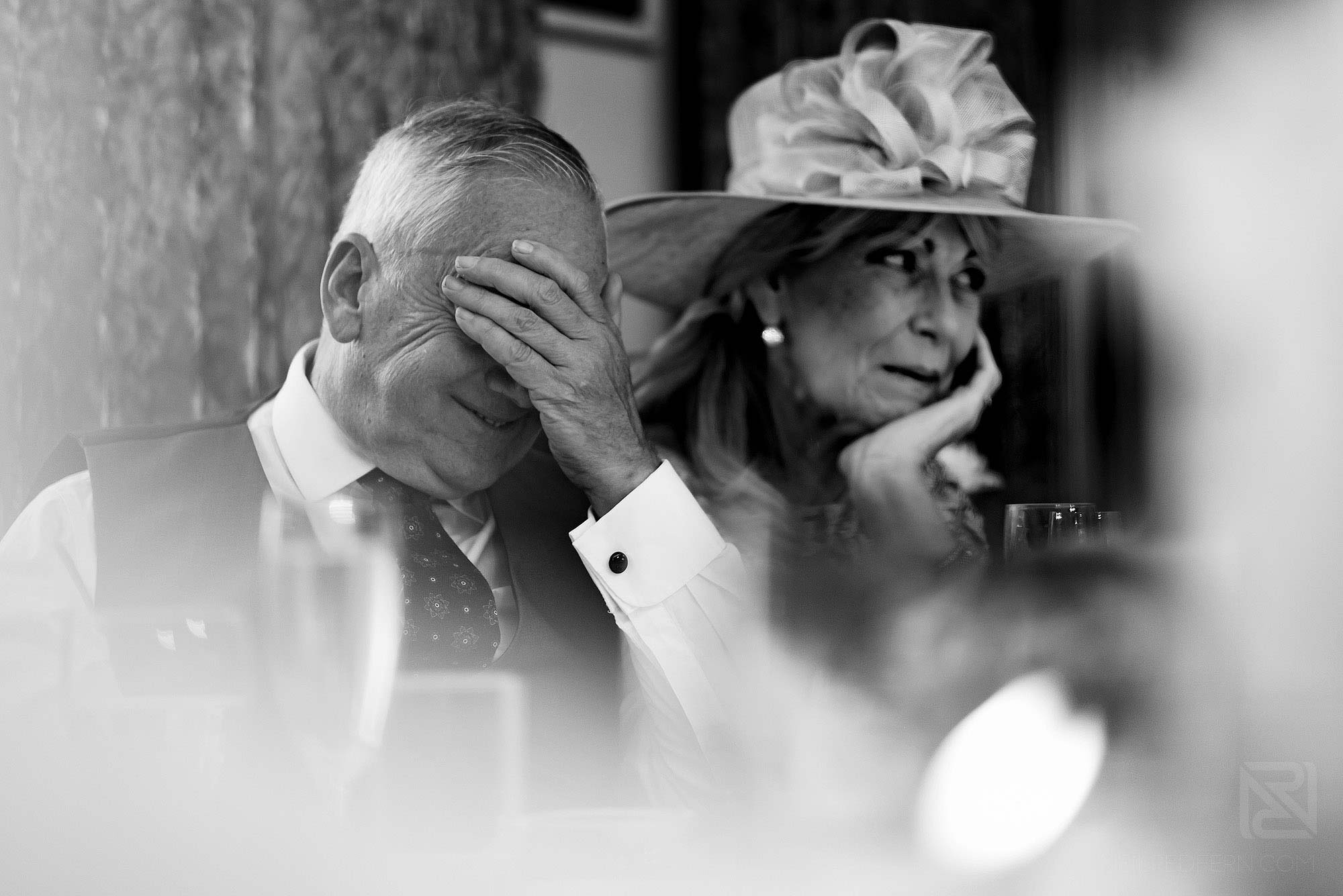 guest reactions during wedding speech