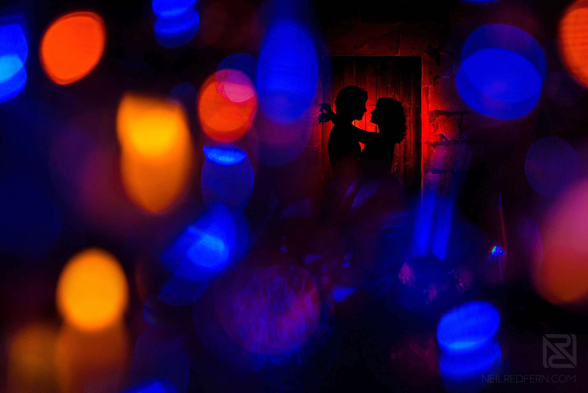 creative OCF shot taken at wedding photography workshop