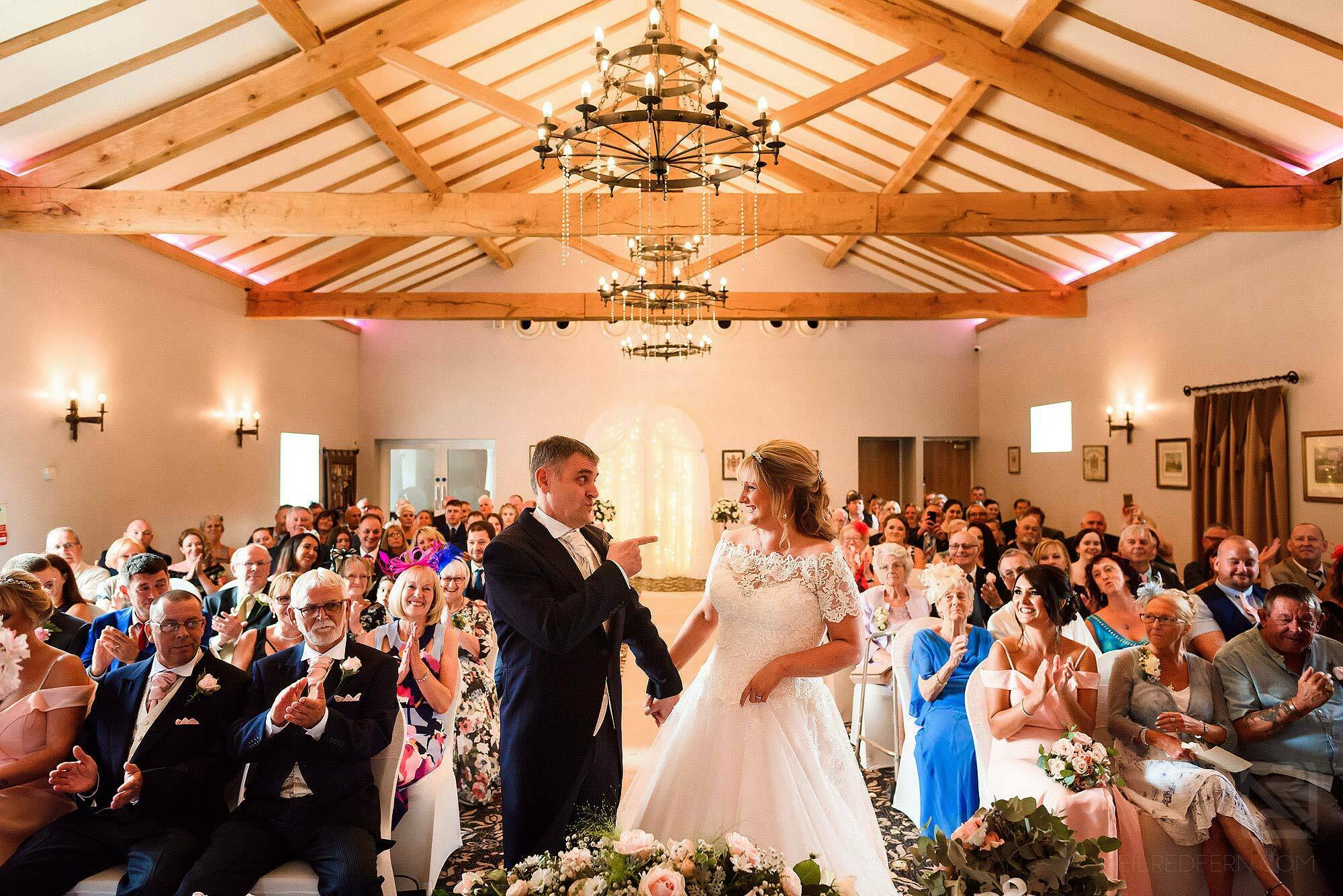 moment before first kiss at The Villa Wrea Green 