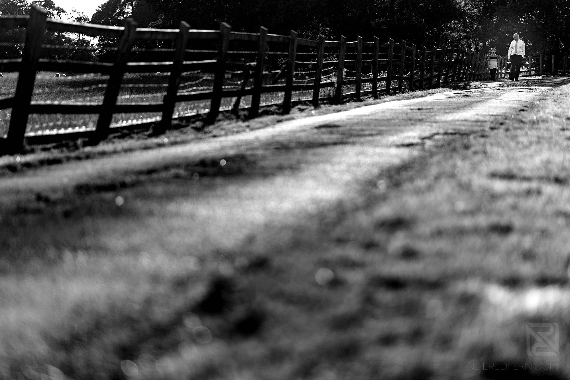 black and white photograph of grandad and grandson