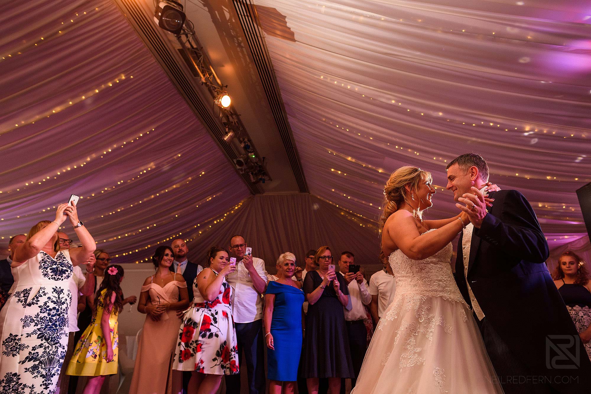 bride and groom first dance at The Villa Wrea Green