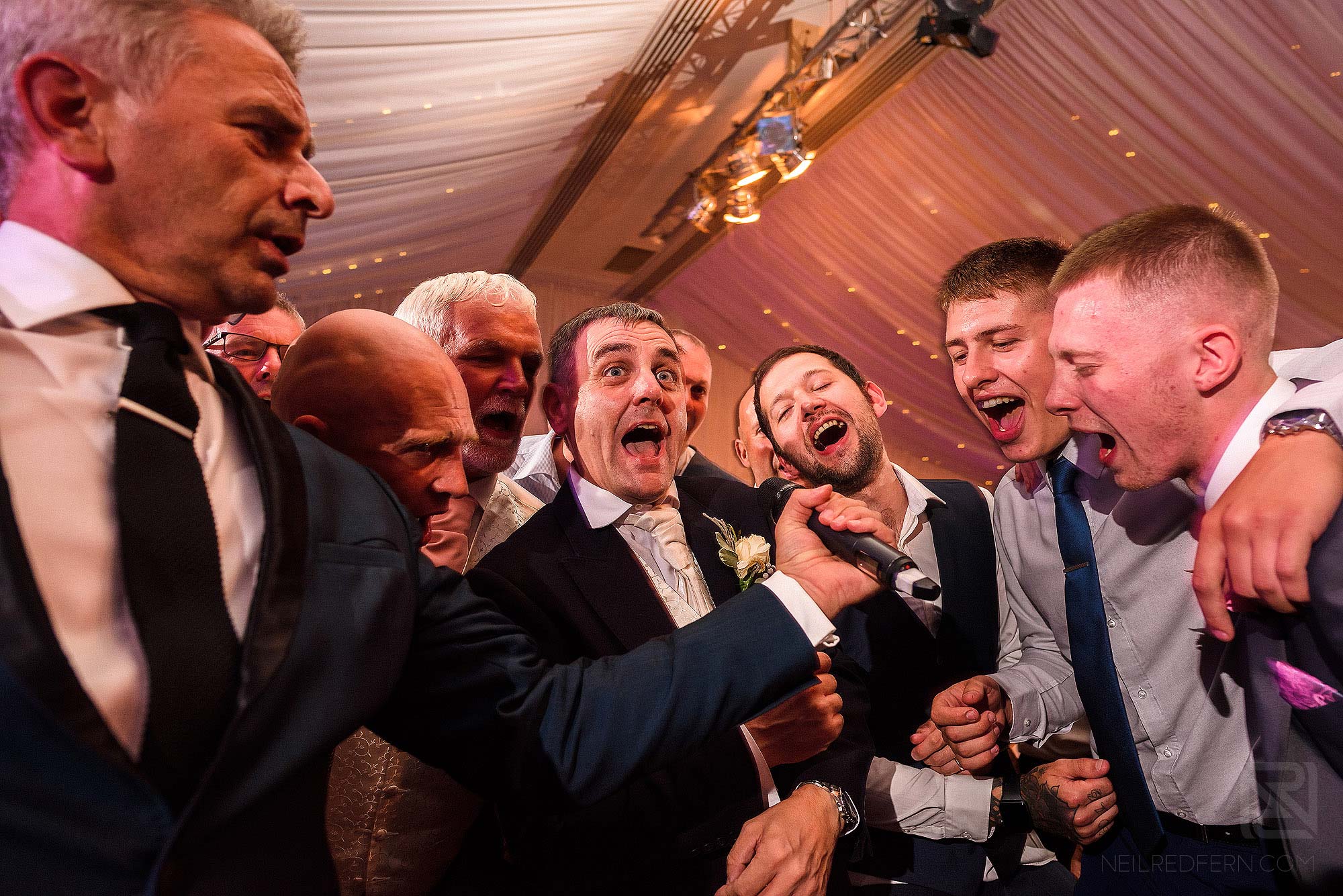 Paul Guard playing games on dancefloor