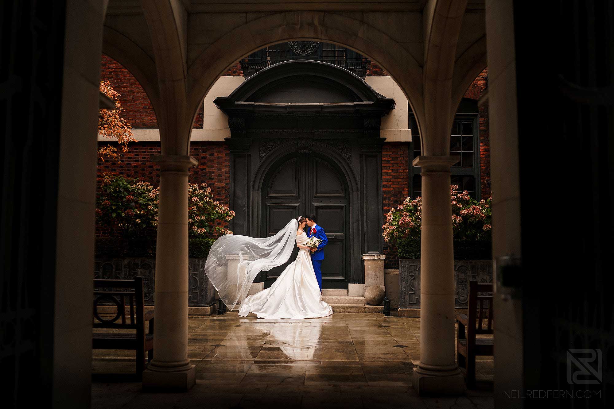 beautiful portrait photograph of newly married couple